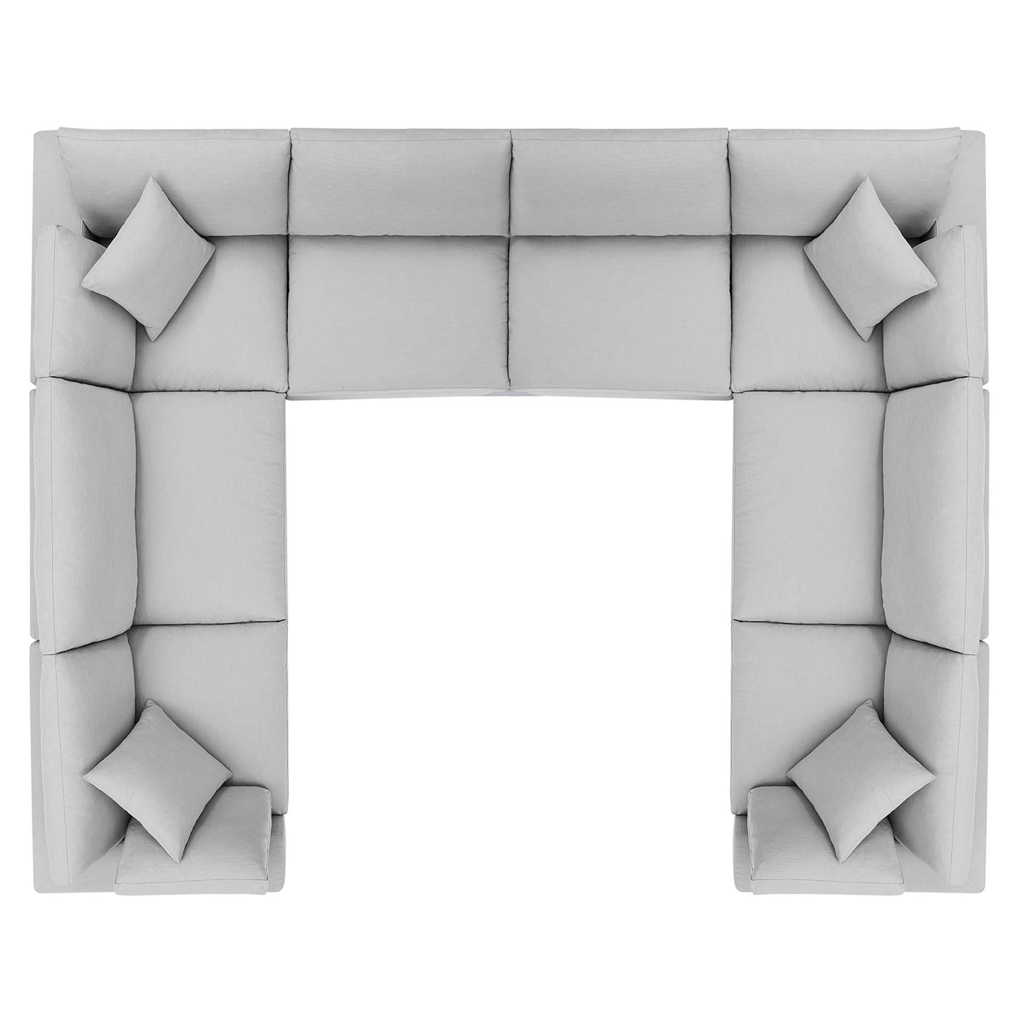 Commix 8-Piece Down Filled Overstuffed Sectional Sofa