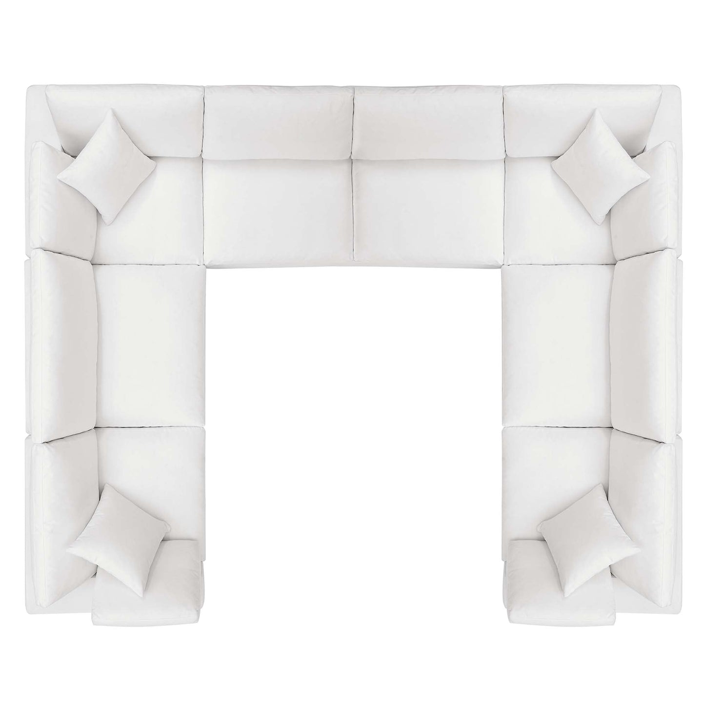 Commix 8-Piece Down Filled Overstuffed Sectional Sofa