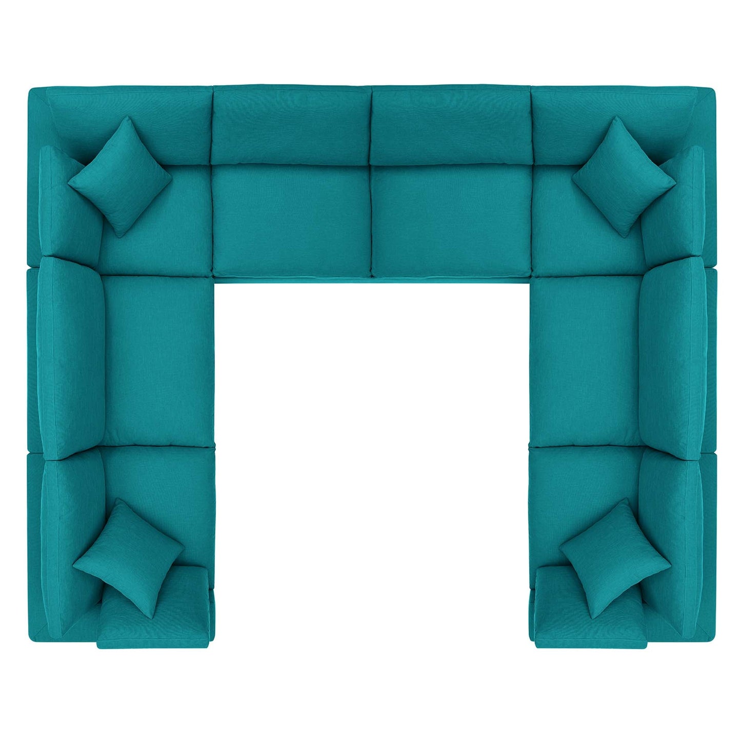 Commix 8-Piece Down Filled Overstuffed Sectional Sofa