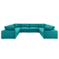 Commix 8-Piece Down Filled Overstuffed Sectional Sofa