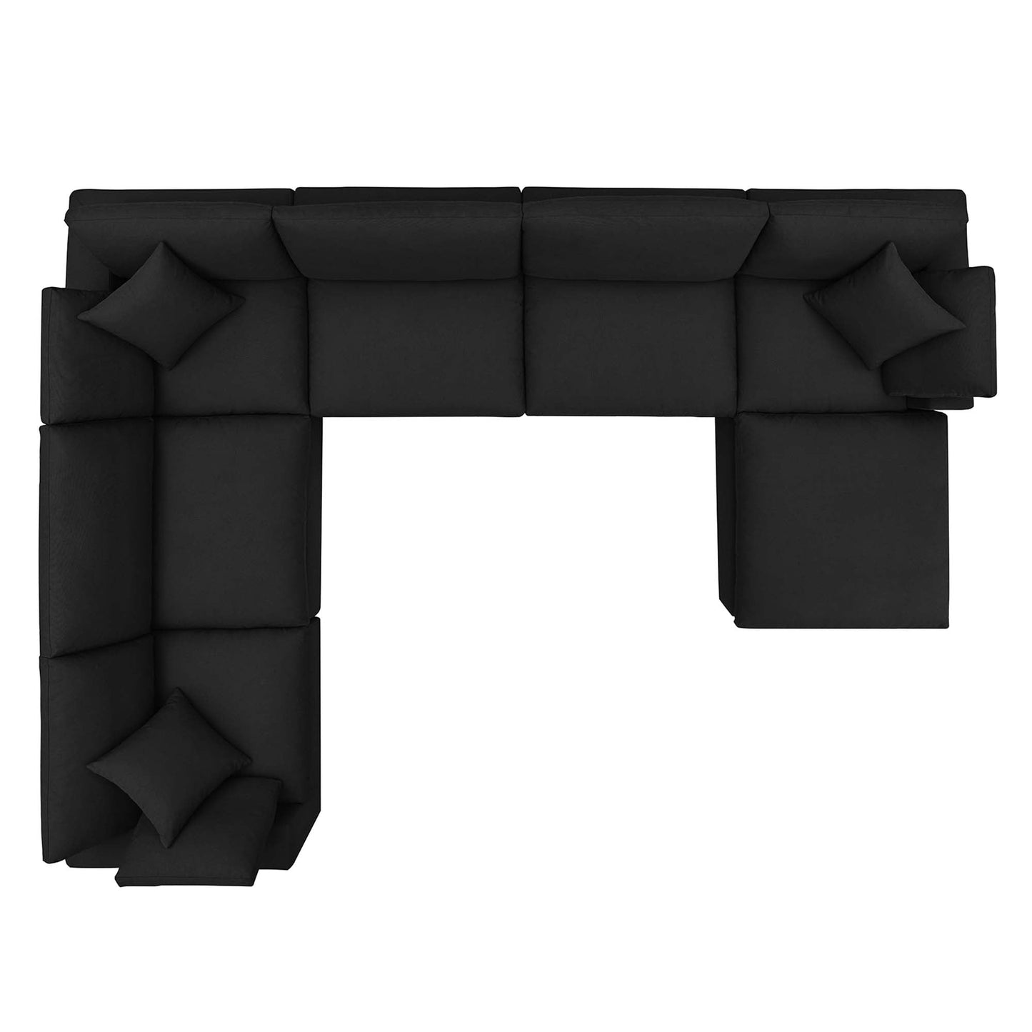 Commix 7-Piece Down Filled Overstuffed Sectional Sofa