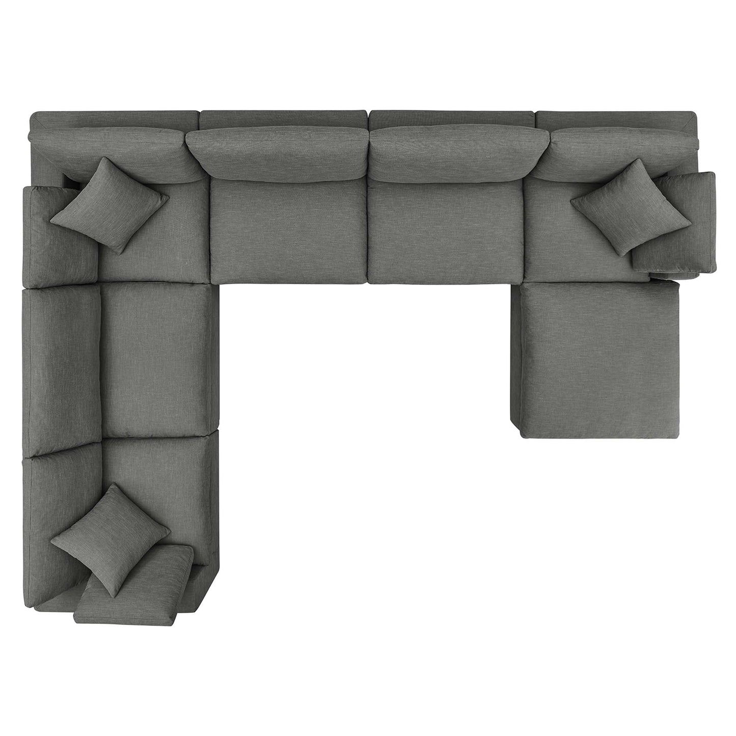 Commix 7-Piece Down Filled Overstuffed Sectional Sofa