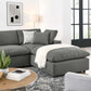 Commix 7-Piece Down Filled Overstuffed Sectional Sofa