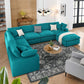 Commix 7-Piece Down Filled Overstuffed Sectional Sofa