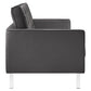 Loft  Tufted Vegan Leather Sofa and Ottoman Set