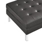 Loft  Tufted Vegan Leather Sofa and Ottoman Set