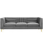 Ingenuity Channel Tufted Performance Velvet Sofa