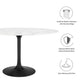Lippa Oval Artificial Marble Dining Table