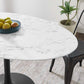 Lippa Oval Artificial Marble Dining Table