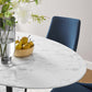 Lippa Oval Artificial Marble Dining Table