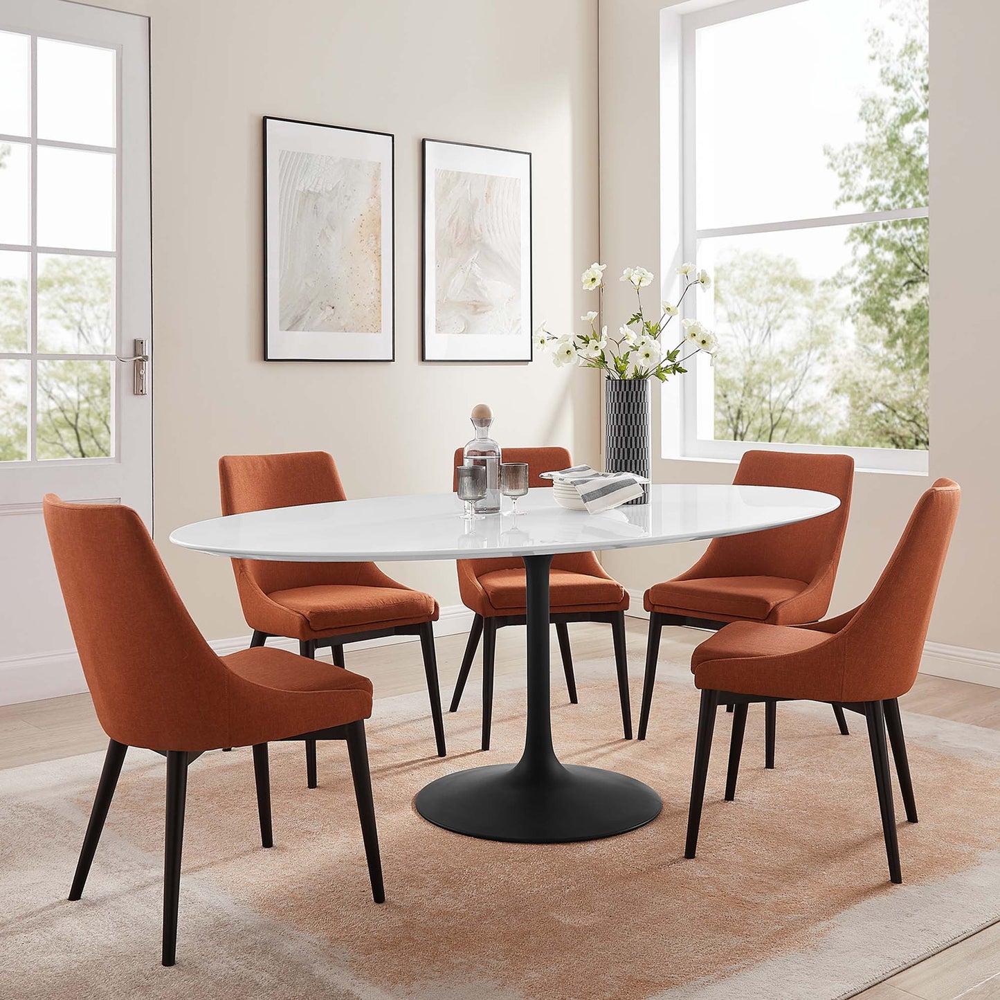 Lippa Oval Wood Dining Table