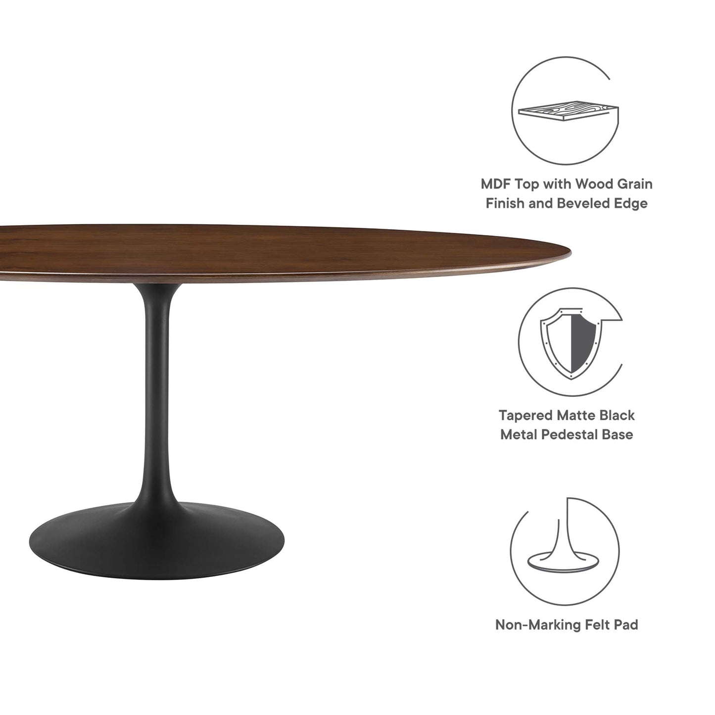 Lippa Oval Wood Dining Table
