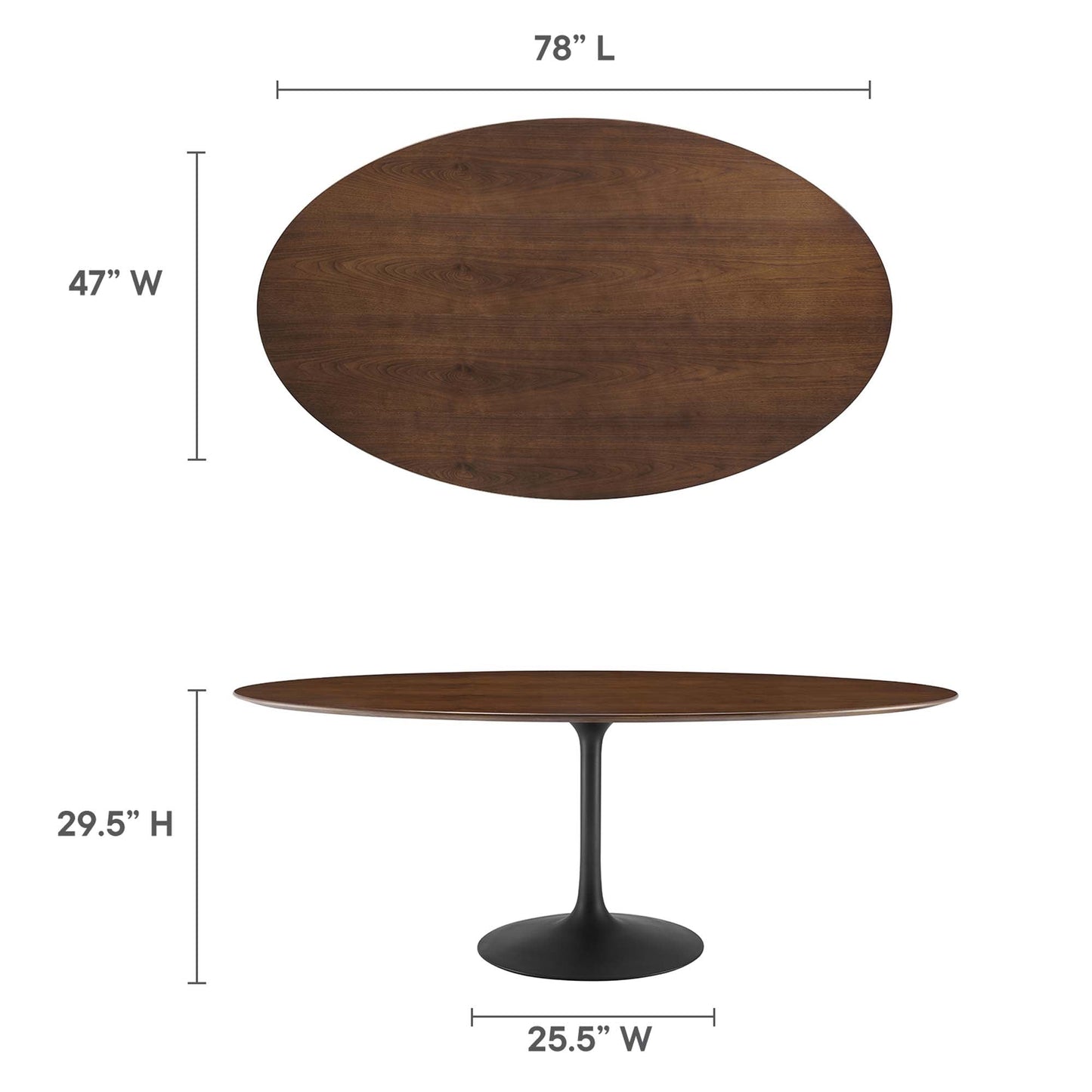 Lippa Oval Wood Dining Table