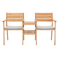 Viewscape Outdoor Patio Ash Wood Jack and Jill Chair Set