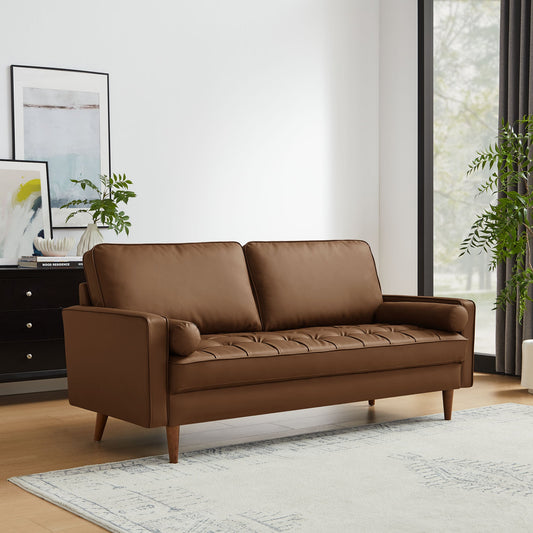 Valour Tufted Vegan Leather Sofa