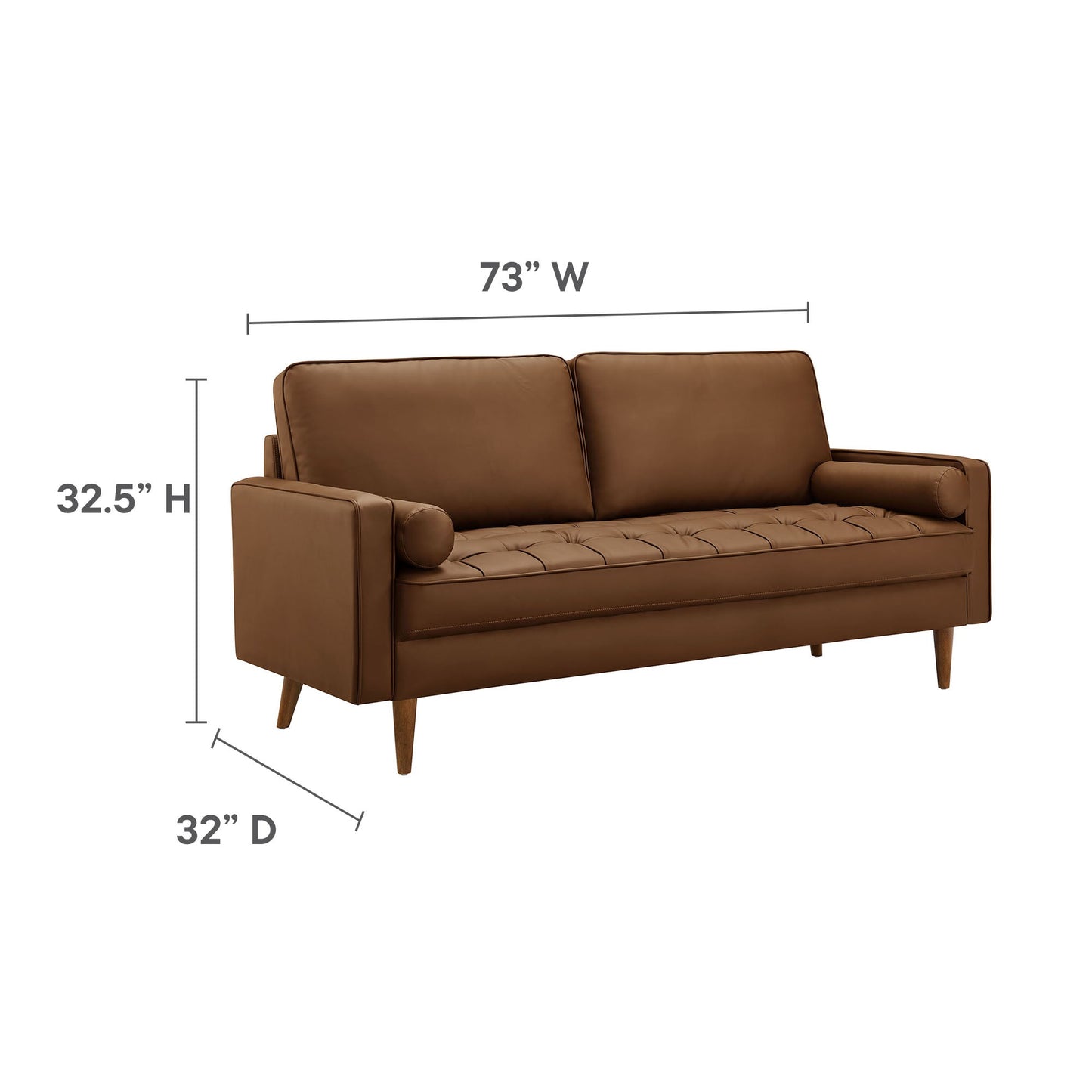 Valour Tufted Vegan Leather Sofa