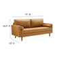 Valour Upholstered Faux Leather Sofa