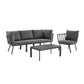 Riverside 5 Piece Outdoor Patio Aluminum Set