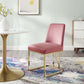Amplify Sled Base Performance Velvet Dining Side Chair