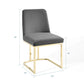 Amplify Sled Base Performance Velvet Dining Side Chair