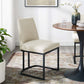 Amplify Sled Base Upholstered Fabric Dining Side Chair