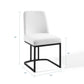 Amplify Sled Base Upholstered Fabric Dining Side Chair