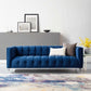 Mesmer Channel Tufted Button Performance Velvet Sofa