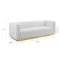 Charisma Channel Tufted Performance Velvet Living Room Sofa