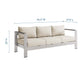 Shore Outdoor Patio Aluminum Sofa