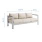 Shore Outdoor Patio Aluminum Sofa