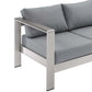 Shore Outdoor Patio Aluminum Sofa