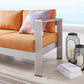 Shore Outdoor Patio Aluminum Sofa