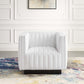Conjure Tufted Upholstered Fabric Armchair