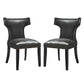 Curve Dining Chair Vinyl Set of 2