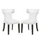 Curve Dining Chair Vinyl Set of 2