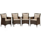 Conduit Outdoor Patio Wicker Rattan Dining Armchair Set of 4