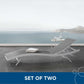 Glimpse Outdoor Patio Mesh Chaise Lounge Set of 2