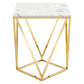 Vertex Gold Metal Stainless Steel End Table