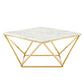 Vertex Gold Metal Stainless Steel Coffee Table