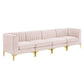 Triumph Channel Tufted Performance Velvet 4-Seater Sofa
