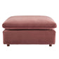 Commix Down Filled Overstuffed Performance Velvet Ottoman