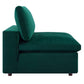 Commix Down Filled Overstuffed Performance Velvet Armless Chair