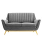 Winsome Channel Tufted Performance Velvet Loveseat