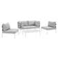 Harmony 4-Piece  Sunbrella® Outdoor Patio Aluminum Seating Set