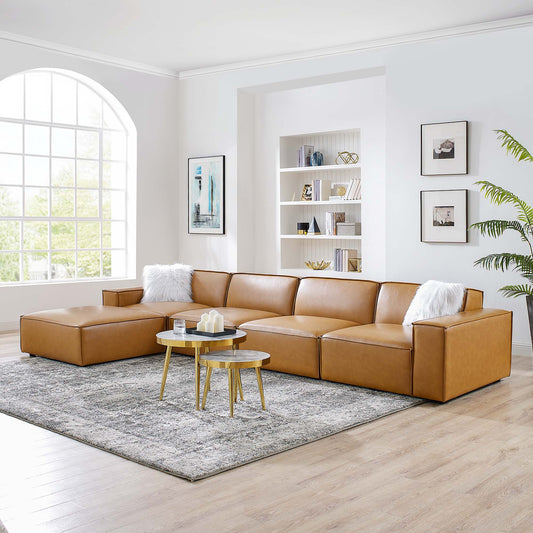 Restore 5-Piece Vegan Leather Sectional Sofa