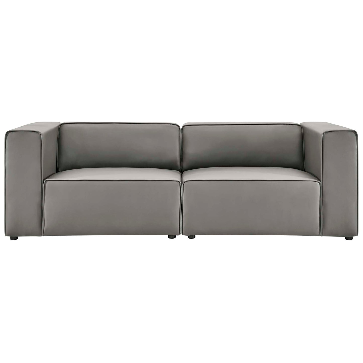 Mingle Vegan Leather 2-Piece Sectional Sofa Loveseat