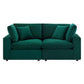 Commix Down Filled Overstuffed Performance Velvet Loveseat