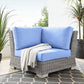 Conway Outdoor Patio Wicker Rattan Corner Chair