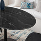 Lippa Oval Artificial Marble Dining Table
