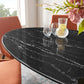 Lippa Oval Artificial Marble Dining Table
